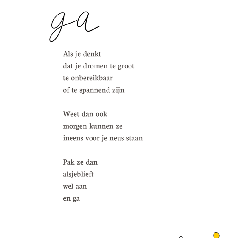 Kaart met gedicht GA